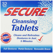 Hammasproteesin puhdistusaine 32 Tab By Secure Protees Adhesive (1 kpl)