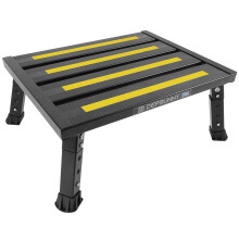 DEPSUNNY hhenverstellbarer Aluminium-Tritthocker fr Wohnmobile, stabiler, faltbarer Plattform-Tritthocker, trgt bis zu 500 kg, rutschfeste Gummif