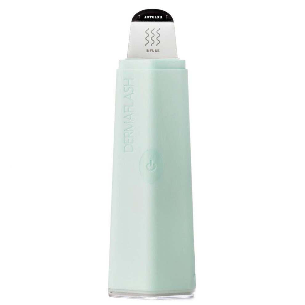 Dermaflash Dermapore+ Skin Care Device Ultrasonic 2-In-1 Pore Extractor And Skincare Infuser Seafoam