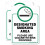 Designated Fuming Area Sign Set Use Bins Cigarte Signo - 2 Pacote - 10 x 7 polegadas Ferr   ia. 1