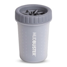 Dexas Medium MudBuster Portable Dog Paw Washer Light Gray - Premium Quality Pet Supplies and Dog Accessories - Cleansing Self Cleaning Silicon