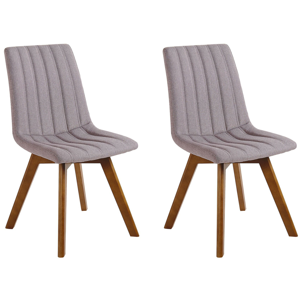 Set of 2 Dining Chairs CALGARY Taupe