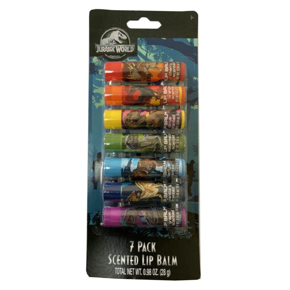 Taste Beauty Dinosaurs 7-Pack Variety Scented Lip Balm