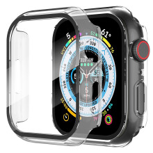Diruite Suoman 2-Pack for Apple Watch Series 9/8/7/6/5/4/Series SE/SE 2 41mm All-around Screen Protector Case Tempered Glass Screen Protector Ca