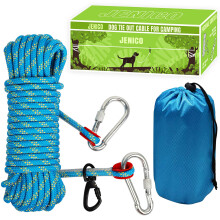 Hundband ut kabel fr camping - 50ft/70ft/100ft brbar reflekterande overhead vagnssystem fr hundar upp till 300 kg - hundledare fr grd campin