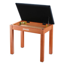 Donner Piano Bank met Opbergruimte, Massief Houten Keyboard Bank met Hoogwaardige Suède Kussen