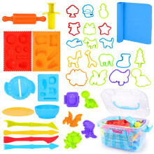 Teigwerkzeug-Sets fr Kinder, Kleinkinder, niedliches Teigzubehr mit Mattenbox, lustiges Party-Set, Teigspielzeug fr Kinder im Alter von 35 Jahren