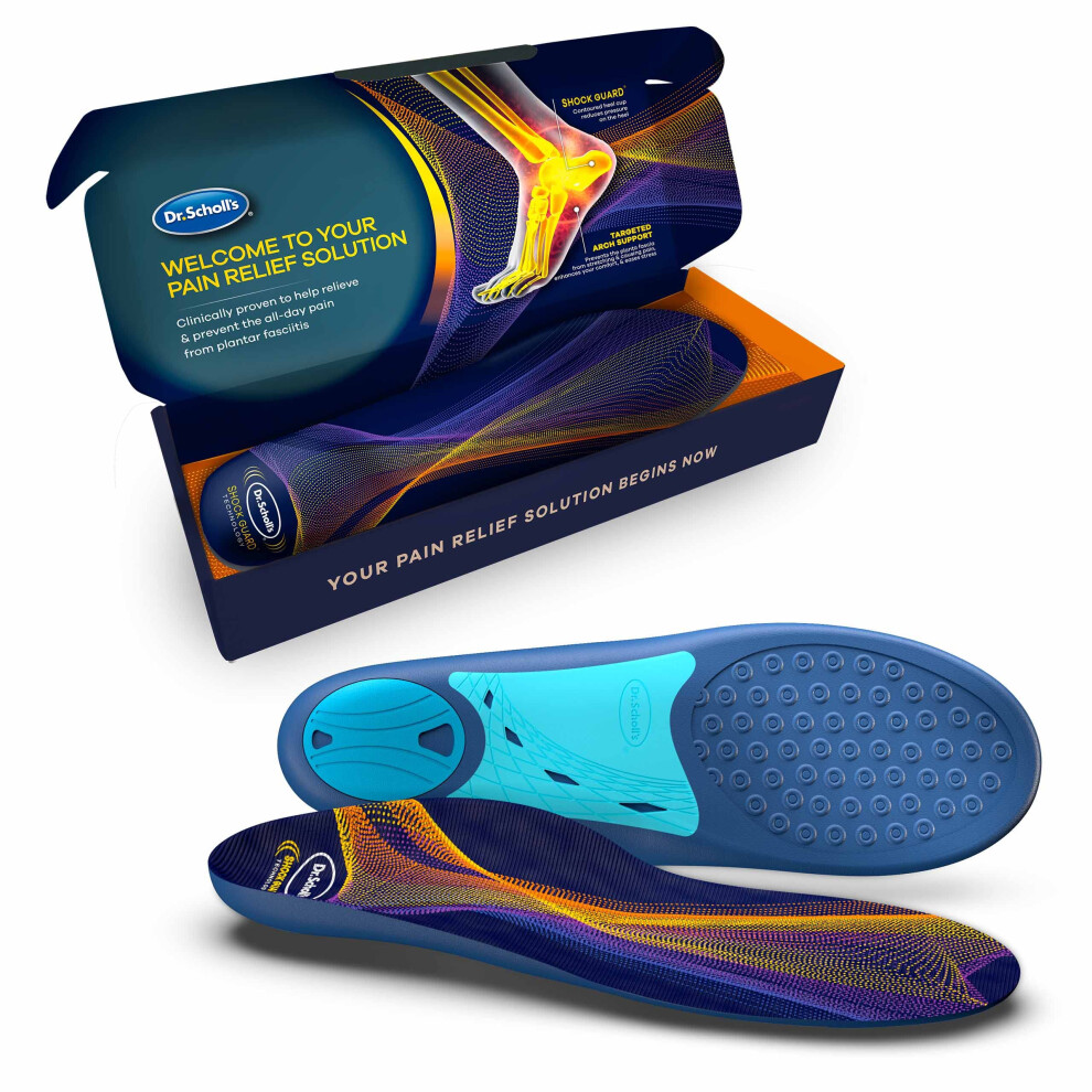 Dr. Scholl's Plantar Fasciitis Sized to Fit Pain Relief Insoles // Shoe Inserts with Arch Support for Men and Women  1 Count