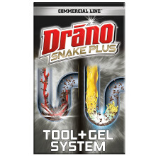 Drano Gel Abflussverstopfungsentferner und -reiniger 16oz und Snake Plus Tool 23 Zoll Beseitigt hartnckige Verstopfungen Commercial Line