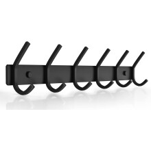Dripex Coat Hook Rack Wall Mounted 304 Stainless Steel Hanger Heavy Duty Clothes Hat Holder (6 Hooks)