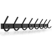 Dripex Coat Hook Rack Wall Mounted 304 Stainless Steel Hanger Heavy Duty Clothes Hat Holder (8 Hooks)