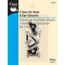 Dritz Aufn h-Rockhaken und senverschl sse, 4 St ck/Packung, Nickel