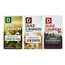 Duke Cannon Nature Soap 3-Pack Fresh Cut Pine Sawtooth & High Country - 10 oz Bars with Pine Forest Alpine Air & Birchwood Scents - Triple Mi