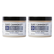 Duke Cannon News Anchor Fiber Pomade - Sterke hold, natuurlijke matte finish - 4,6 oz (verpakking van 2)