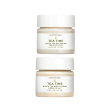 Earth To Skin Tea Time Mini Duo Set: White Tea Day Cream (0.5 Fl Oz) & Black Tea Night Cream (0.5 Fl Oz)
