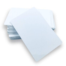 Ebamaz 50stcs tyk 0,45 mm sublimering metal visitkort aluminiumemner 3.4x2.1x0.018 tommer til farveudskrivning lasergrave (Pearl White)