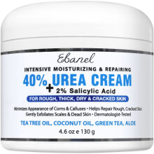 Ebanel Harnstoffcreme 40 % plus Salicylsure 2 % Fucreme fr trockene, rissige Fersen, Fe, Knie, Ellenbogen, Hnde, abgestorbene Haut, Nagelhaut,