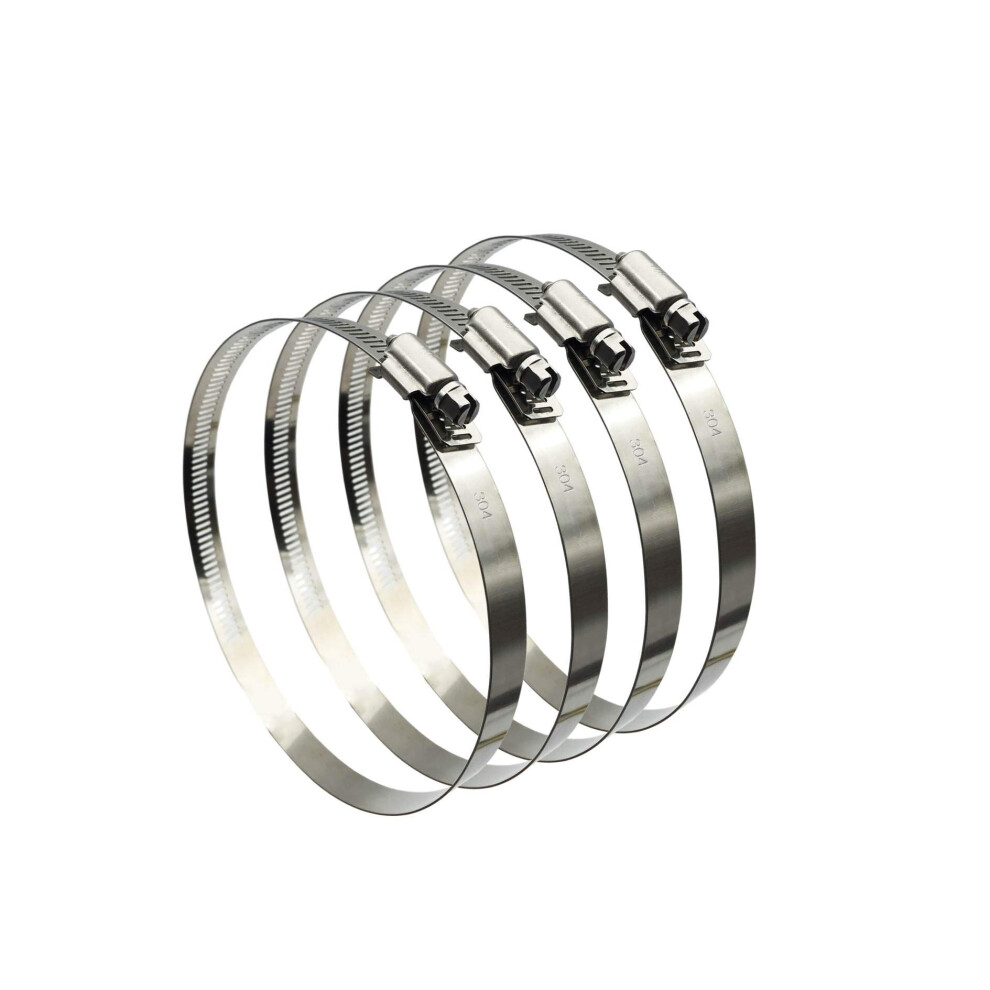 Eesteck 5 Adjustable 304 Stainless Steel Duct Clamps Hose Clamp Pipe Clamp Air Ducting Clamp Worm Drive Hose Clamps 4Pcs 787446357386