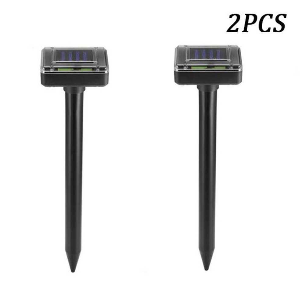 (square-2PC) Solar Animal Repeller Mole Repellent Snake Bird Mosquito Mouse Pest Repeller For Lawn Garden & Yard