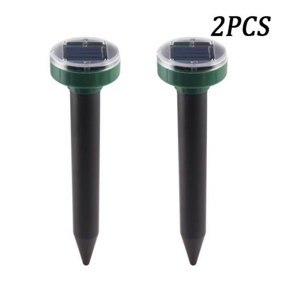 (round-2PC) Solar Animal Repeller Mole Repellent Snake Bird Mosquito Mouse Pest Repeller for Lawn Garden & Yard