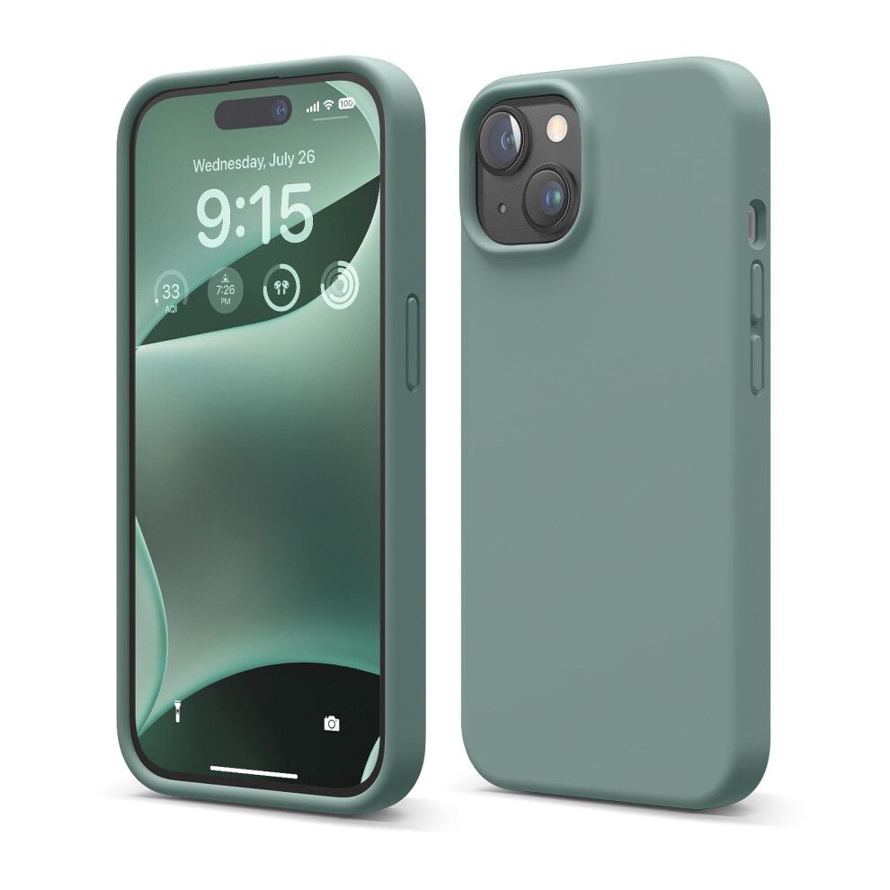 Elago Compatible With Iphone 15 Case Liquid Silicone Case Full Body Protective Cover Shockproof Slim Phone Case Anti-Scratch Soft Microfiber Lini 8809919814508