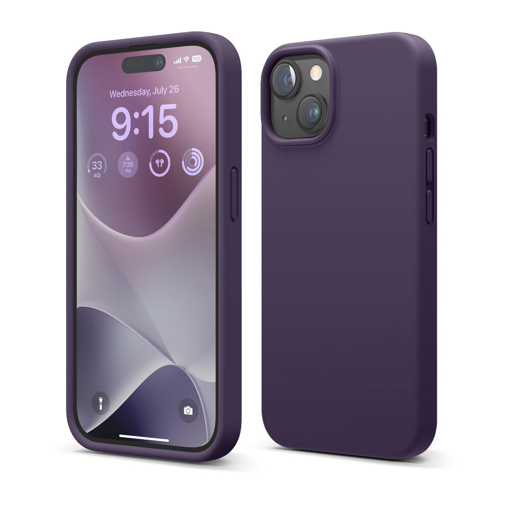 Elago Compatible With Iphone 15 Case Liquid Silicone Case Full Body Protective Cover Shockproof Slim Phone Case Anti-Scratch Soft Microfiber Lini 8809919814423