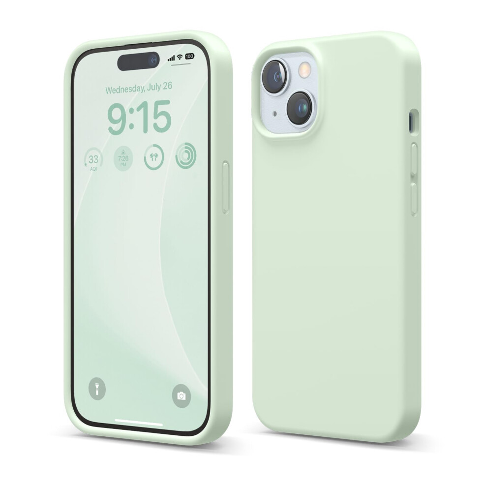 Elago Compatible With Iphone 15 Case Liquid Silicone Case Full Body Protective Cover Shockproof Slim Phone Case Anti-Scratch Soft Microfiber Lini 8809919810555