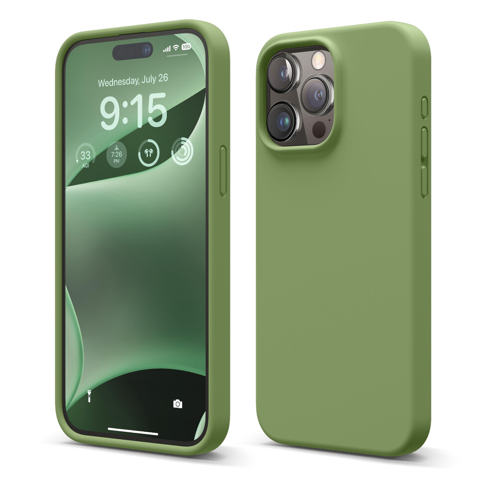 Elago Compatible With Iphone 15 Pro Max Case Liquid Silicone Case Full Body Protective Cover Shockproof Slim Phone Case Anti-Scratch Soft Microfi
