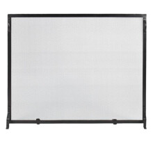Minuteman SA-3830 38'' x 30'' Plain Flat Fireplace Screen in Black