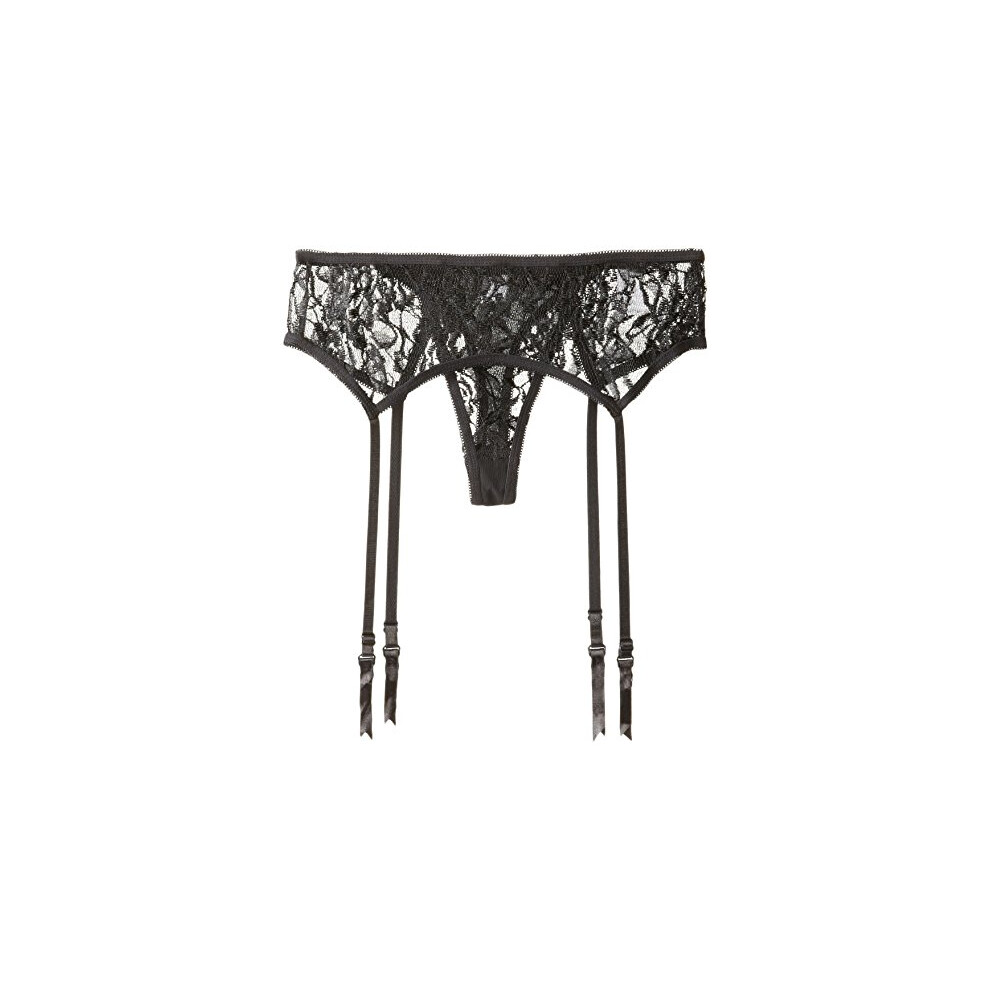 Ensemble porte-jarretelles et string en dentelle pour femme Elegant Moments, noir, taille unique