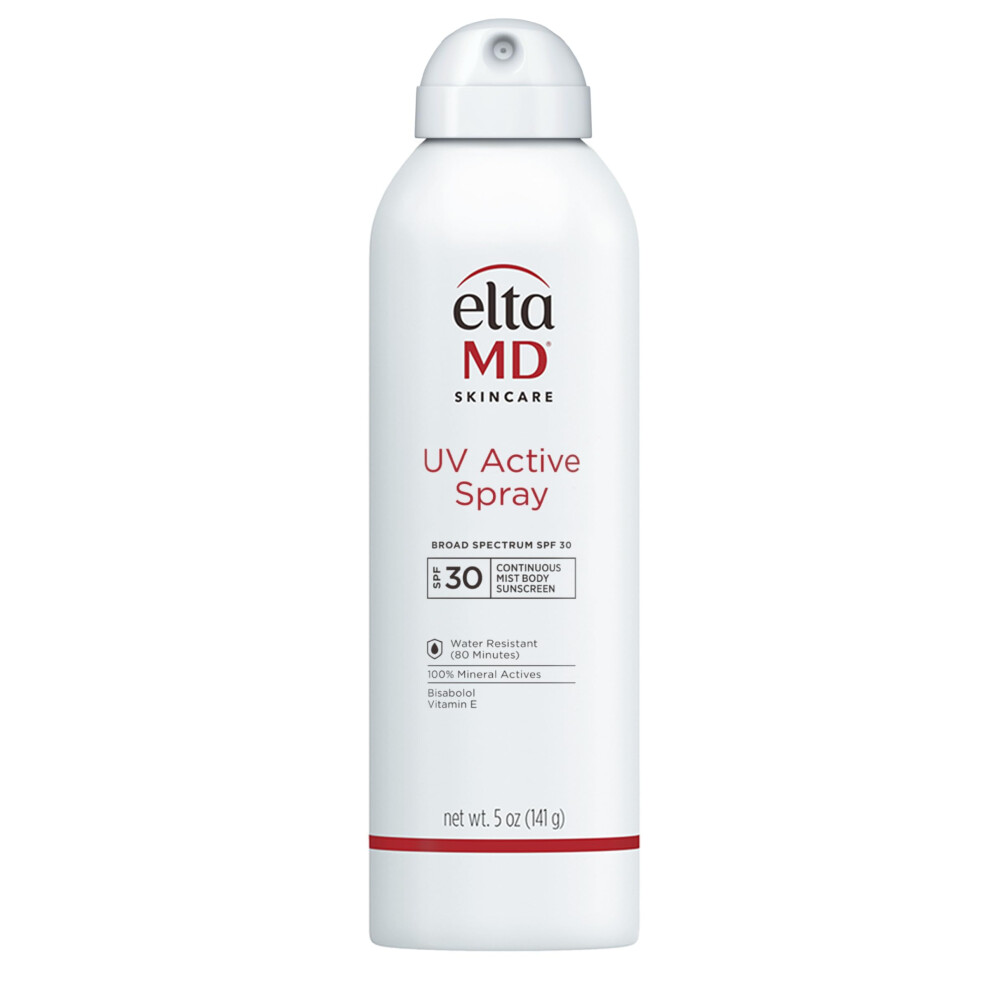 EltaMD UV Active Mineral Spray Sunscreen Broad Spectrum SPF 30  Zinc Oxide Spray Sunscreen  5 oz Spray Bottle