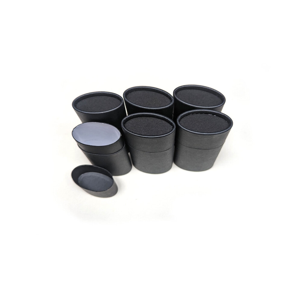 Diy Deodorant Contai Empty Cardboard Deodorant Containers 75G (2.5 Oz) - Oval Shape - Push-Up Style (6-Pack, Black)