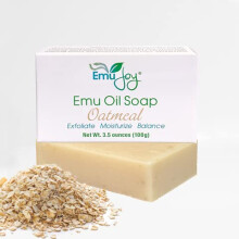 Sabonete Emu Joy | Exfoliante de Óleo de Emu e Aveia | Hidratação | Controle de Pele Vermelha e Seca