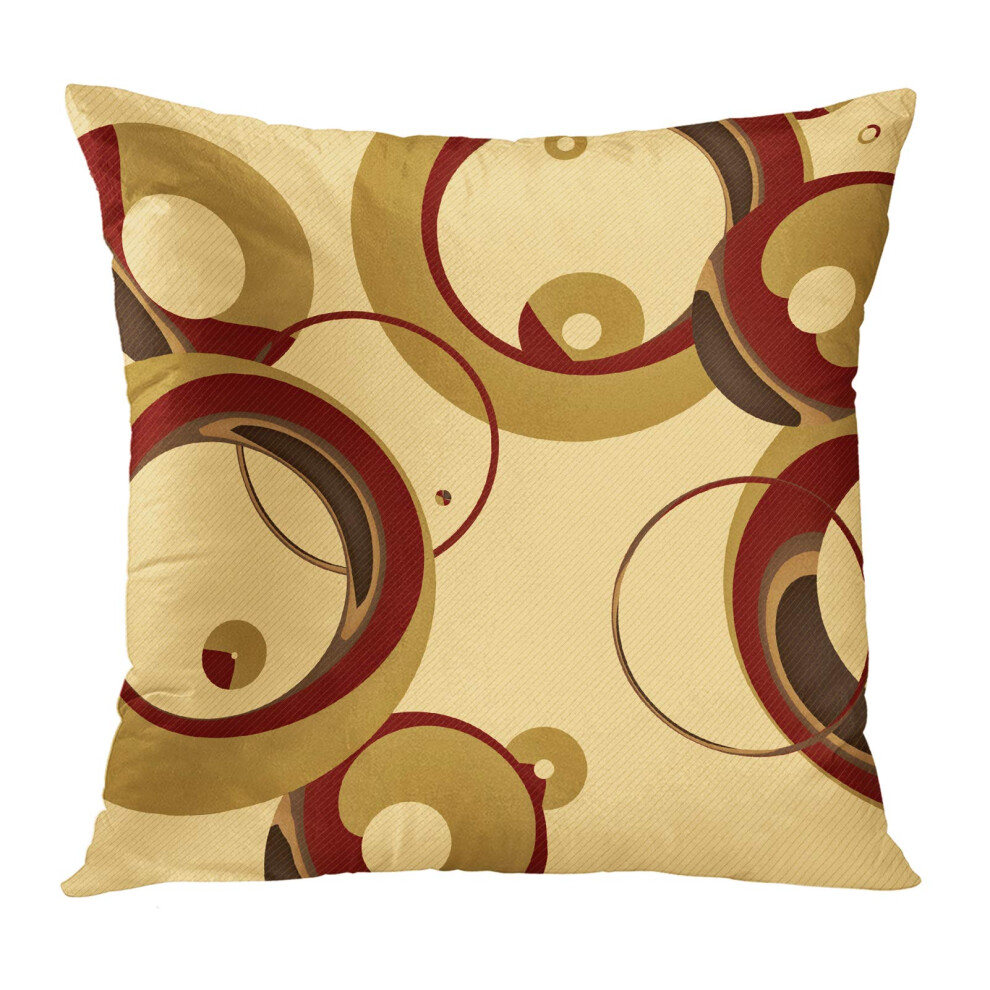 Housse de coussin Emvency, motif cercles color   s, bulles modernes, beige, d   coration d'int   rieur, taie d'oreiller carr   e 50,8 x 50,8 cm