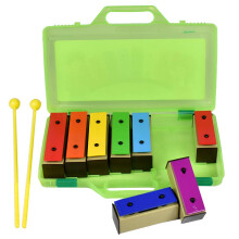 ENNBOM Xylophone Glockenspiel 8 Notes Kromatiska resonatorklockor med grnt fodral