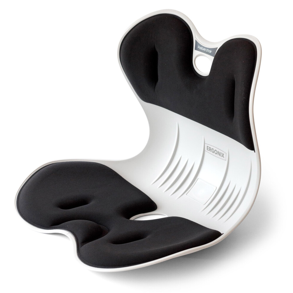 Ergonix Lumbar Support Posture Corrector Chair For Men - Large Ergonomic Back Support Chair For Posture Correction And Lower Back Pain Relief - Portab