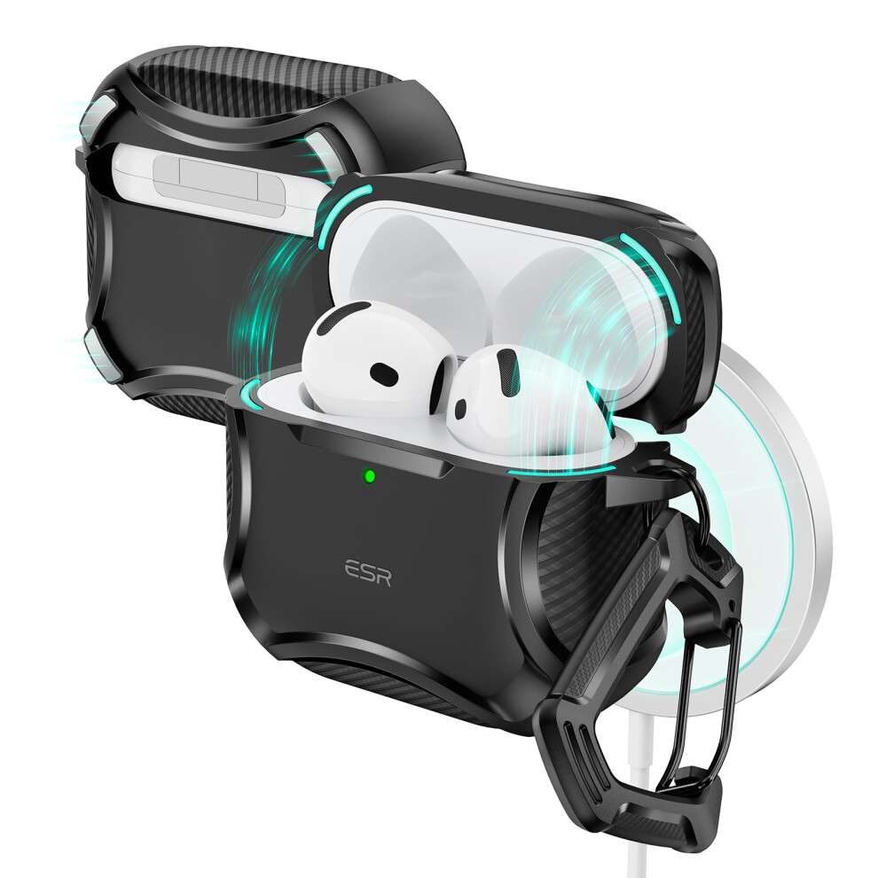 Esr For Airpods 4 Case (Halolock) Compatible With Airpods 4Th Generation Case (2024) Compatible With Magsafe Powerful Drop Protection Magnetic Lid 4894240217634