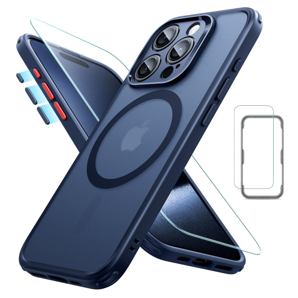 Esr For Iphone 15 Pro Case Set Translucent Matte Case With Screen Protector Compatible With Magsafe Military-Grade Protection Classic Series Fros 4894240190623