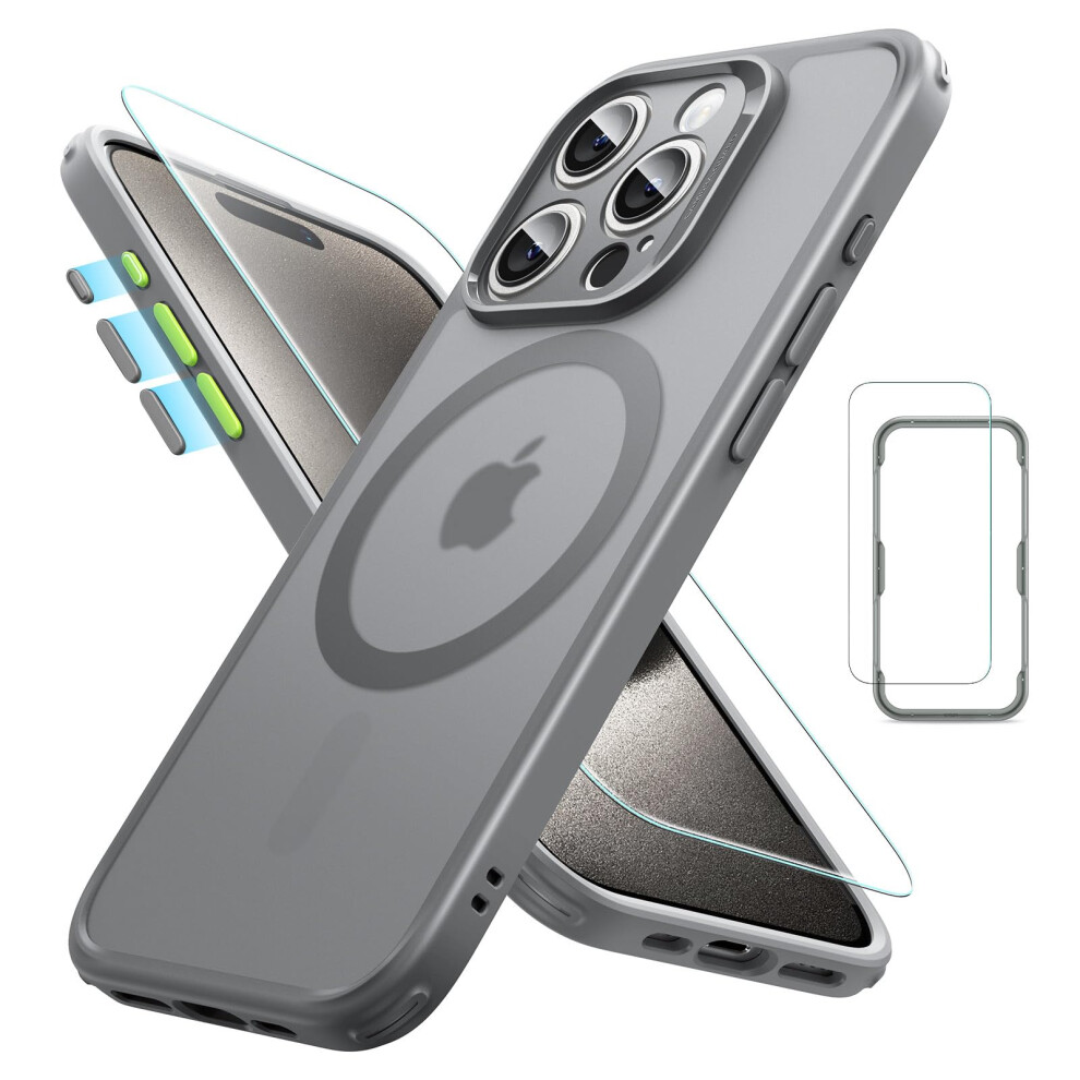 Esr For Iphone 15 Pro Case Set Translucent Matte Case With Screen Protector Compatible With Magsafe Military-Grade Protection Classic Series Fros 4894240190630