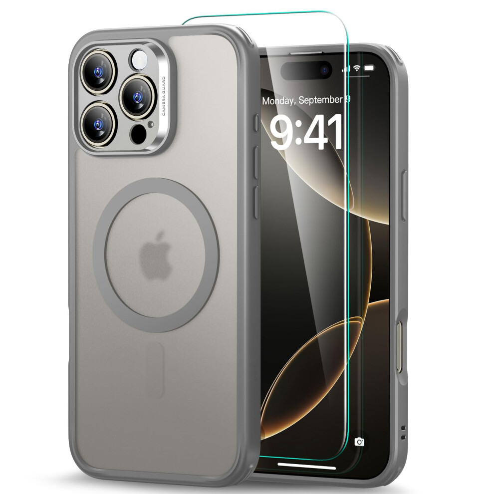 ESR for iPhone 16 Pro Max Case (4 in 1) Set  Translucent Matte Case with Screen Protector  Compatible with MagSafe  Military-Grade Protection  Classic
