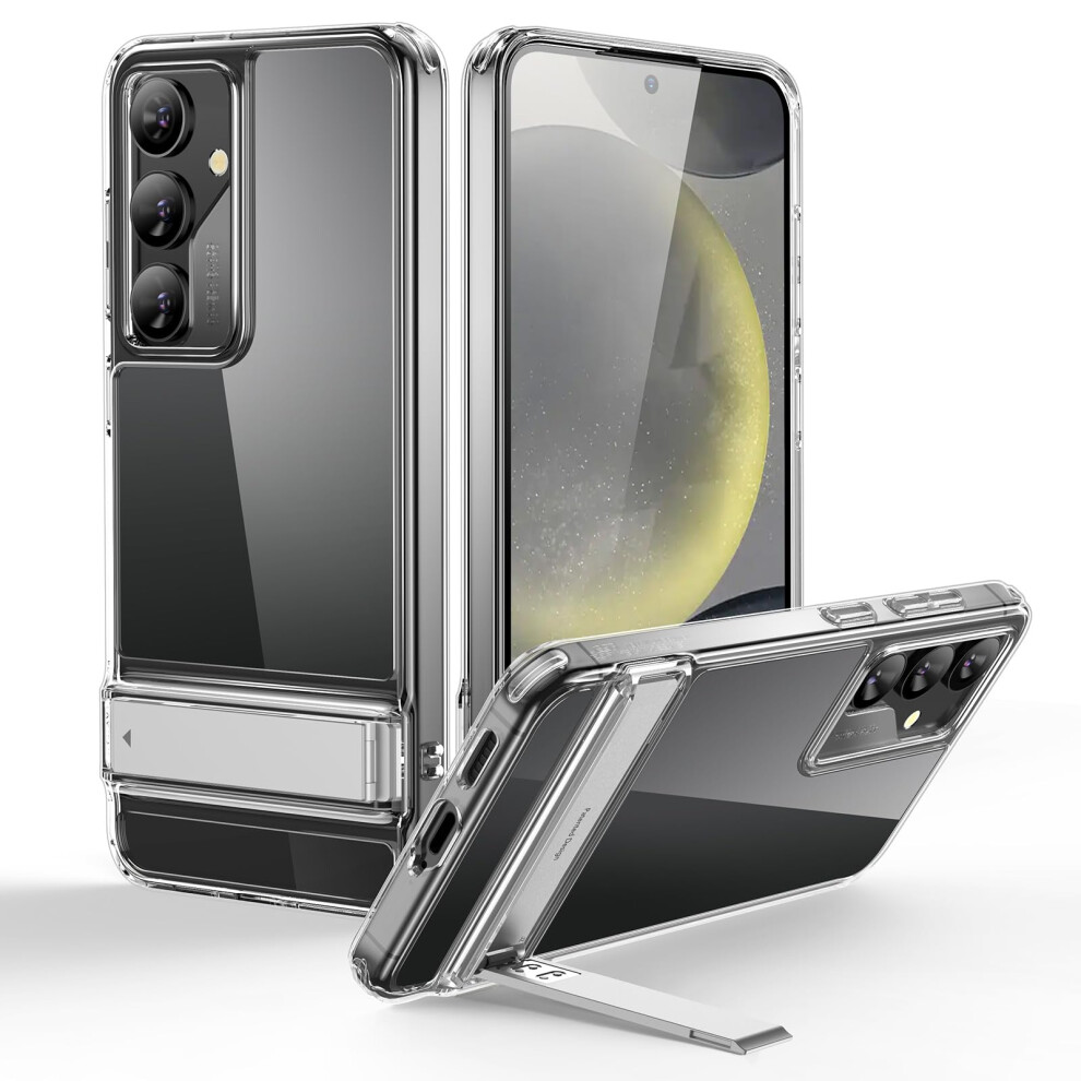 Esr Cover Per Samsung Galaxy S24, Custodia Sottile Antiurto Con Supporto A 3 Modalità, Protezione Anti-Caduta Di Livello Militare, Cavalletto Brevettato, Serie Boost, Trasparente-image