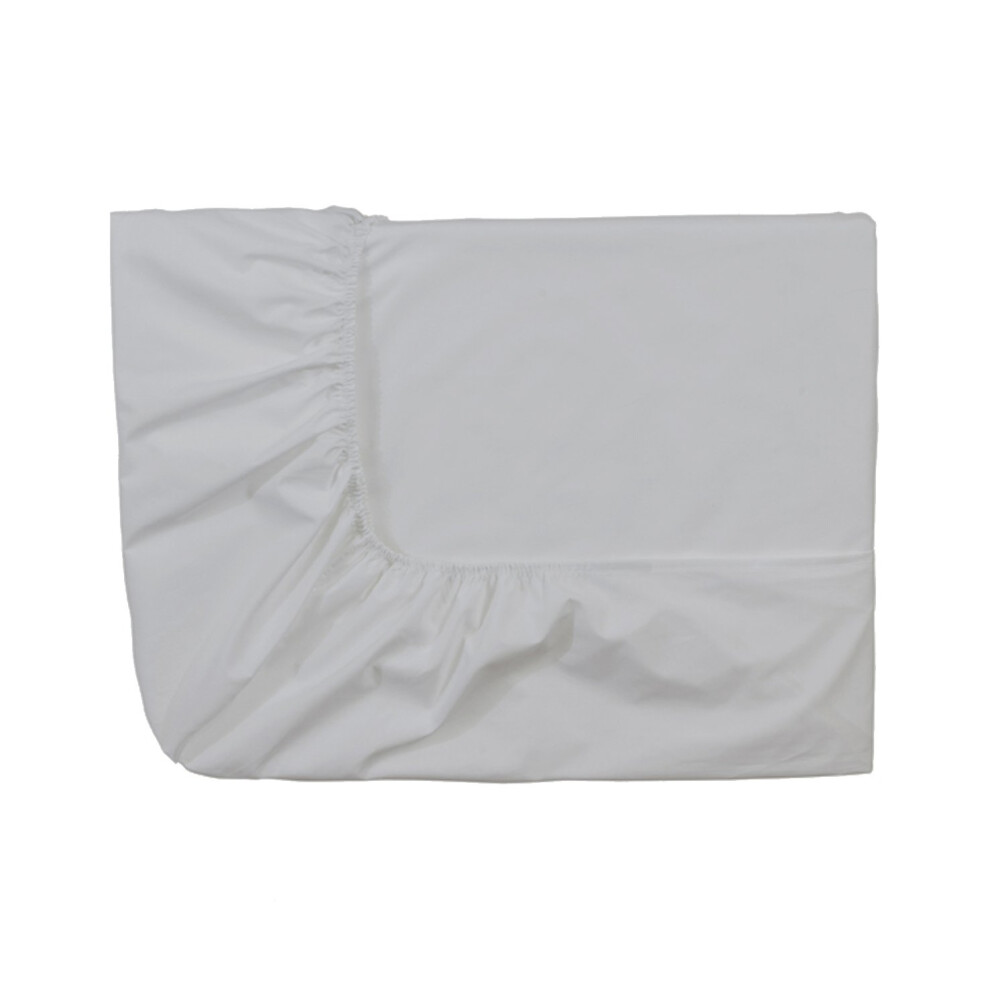 Essix - Drap-housse en percale de coton Royal Line Gris perle 140 x 190 cm