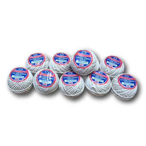 Everlasto 10 Pack Natural Cotton String Twine Medium Balls 50g