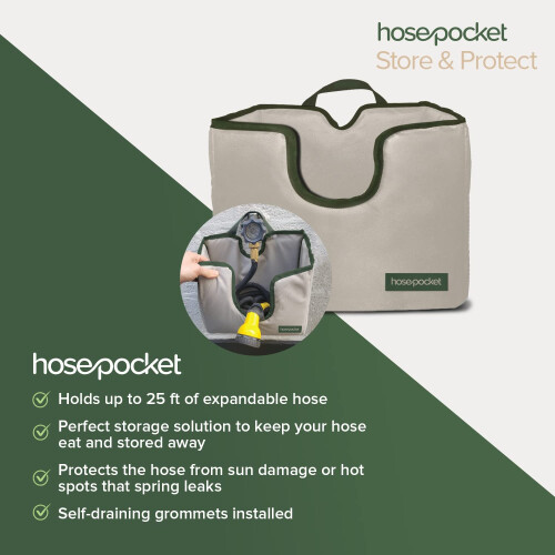Κρεμάστρα Επεκτάσιμου Λάστιχου Κήπου από Hose Pocket - Αποθήκευση Λάστιχου 25-50 ft (Μικρή) 2
