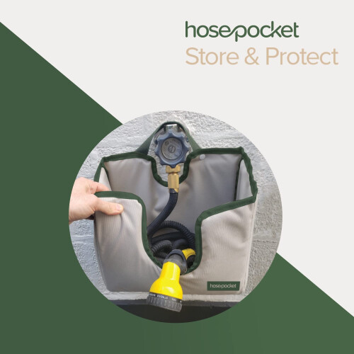 Κρεμάστρα Επεκτάσιμου Λάστιχου Κήπου από Hose Pocket - Αποθήκευση Λάστιχου 25-50 ft (Μικρή) 1