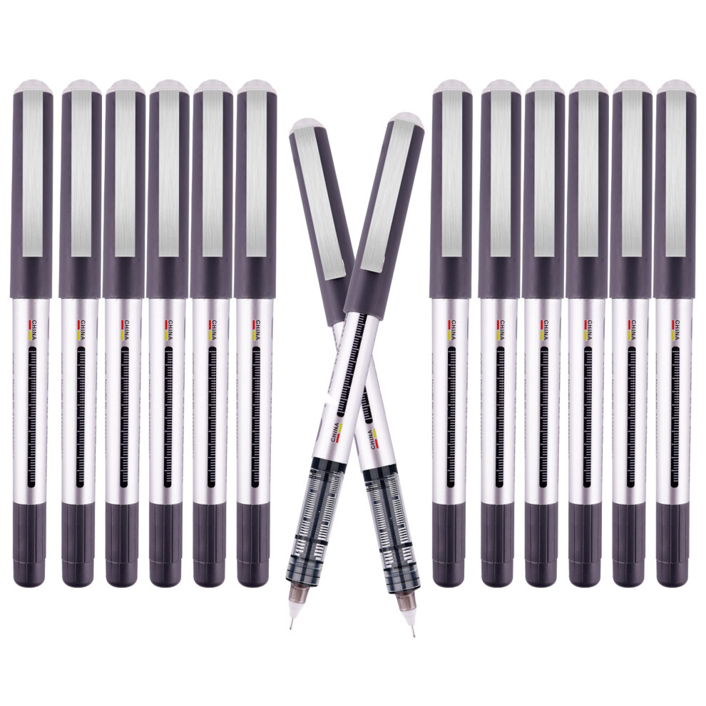 Eyeye Tintenroller Mit Flussiger Tinte, 0,5 Mm, Extrafeine Spitze, Schwarzer Tintenstift, Sanftes Schreiben, Schnelltrocknend, Fur Buro Und Zuhau-image