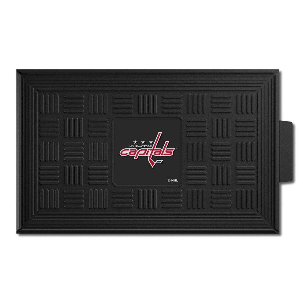 FANMATS 11484 Paillasson d'ext   rieur en vinyle robuste avec m   daillon des Capitals de Washington - 19,5 po x 31 po