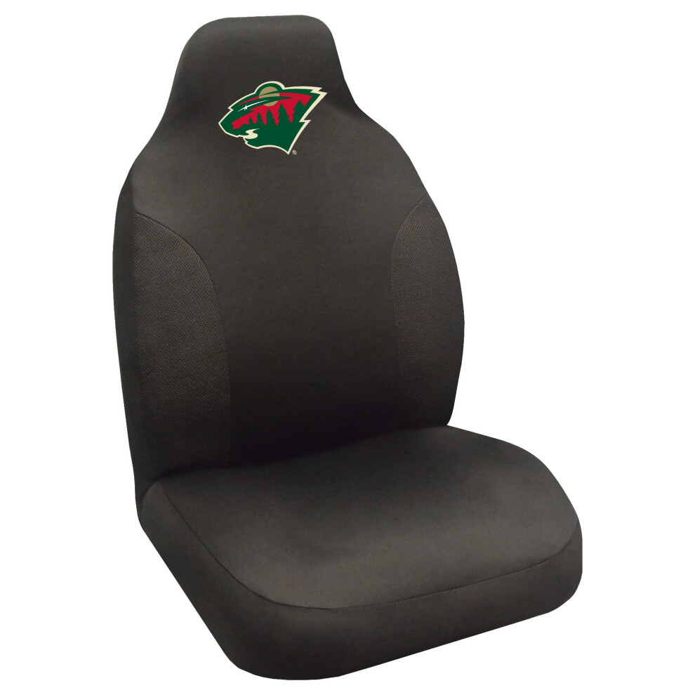 Fanmats 17179 Minnesota Wild Embroidered Seat Cover Black 842989071790