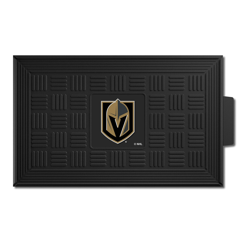 FANMATS 22905 Paillasson d'ext   rieur en vinyle robuste avec m   daillon Vegas Golden Knights - 19,5 po x 31 po