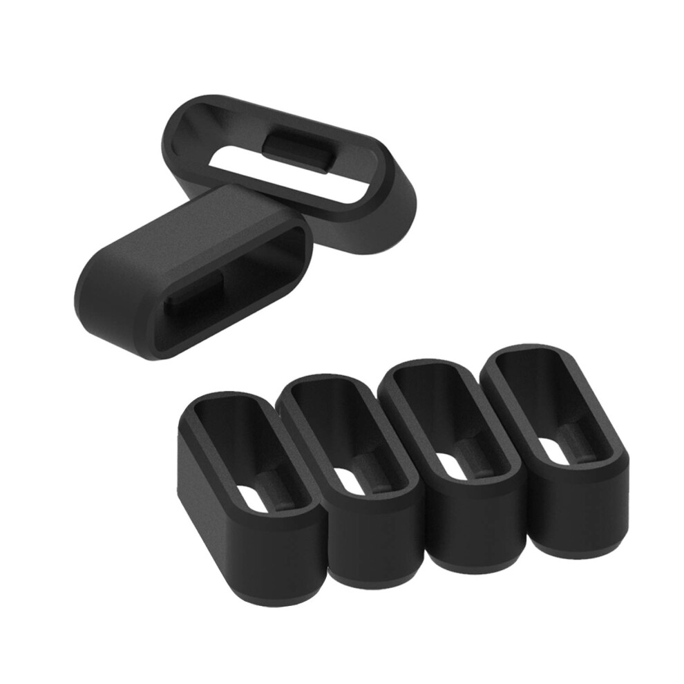 Fastener Ring For Garmin Vivosport/Vivosmart 5/Vivoactive 4S 3S/Venu 2S 3S/Forerunner 255S 265S Band Keeper Soft Silicone Watch Band Keeper (6Pack) 6227306570226
